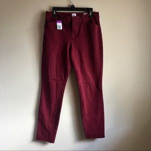 NWT GAP Maroon Slimming Pants